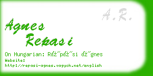 agnes repasi business card